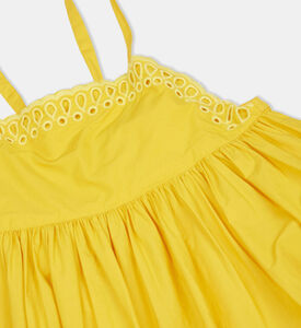 فستان قطن بتطريزات أنجليزية