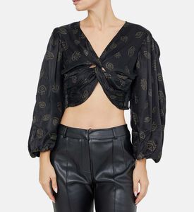 Gold Eye Detailed Blouse