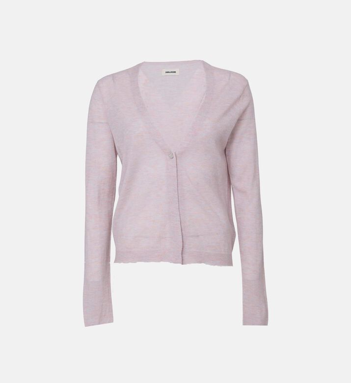 كارديغان مانيلا طويل الأكمام محبوك