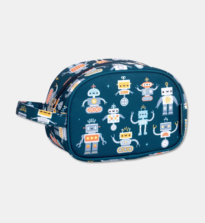 A Little Lovely Company Toiletry Bag - Robots, Packshot View