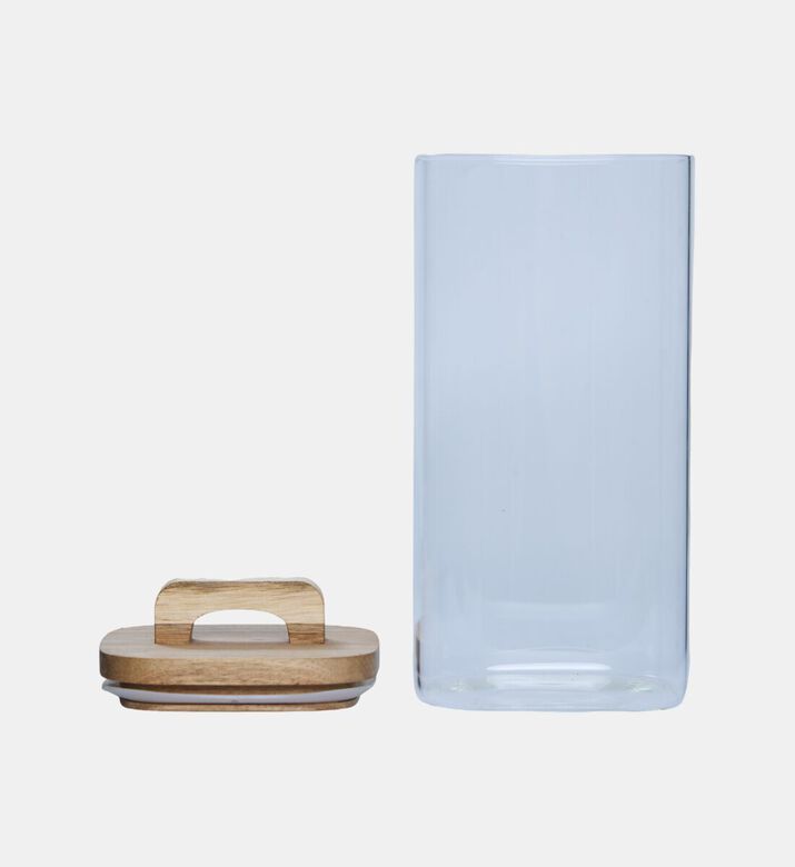 Home Deco and More Glass Storage Jars, Transparent, 23-cm, Packshot View