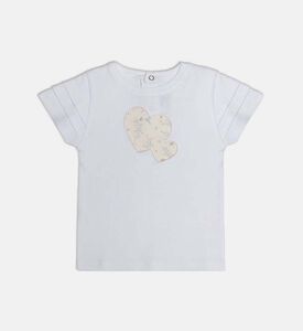 Jules and Juliette Paris Heart-embroidery Short-sleeve T-shirt, Packshot View