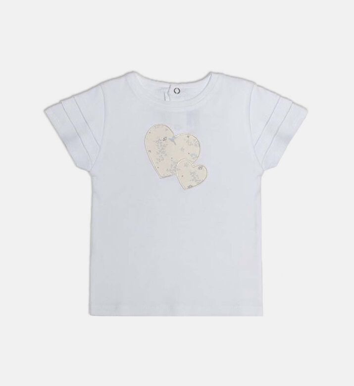 Jules and Juliette Paris Heart-embroidery Short-sleeve T-shirt, Packshot View