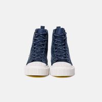 The Sequin Daisy Denim High-top Sneakers