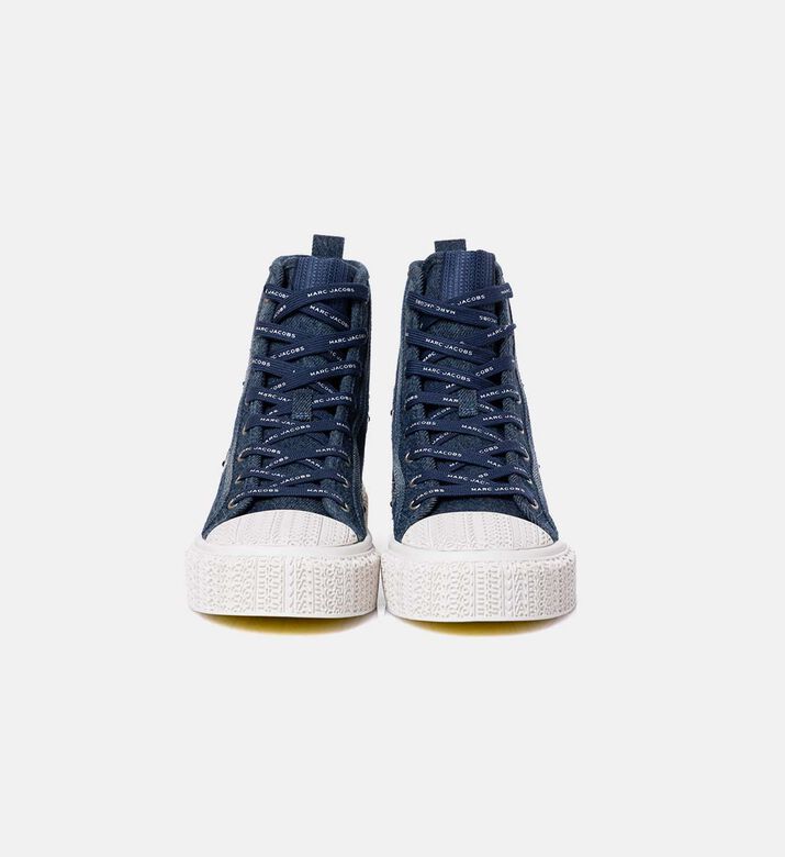 The Sequin Daisy Denim High-top Sneakers