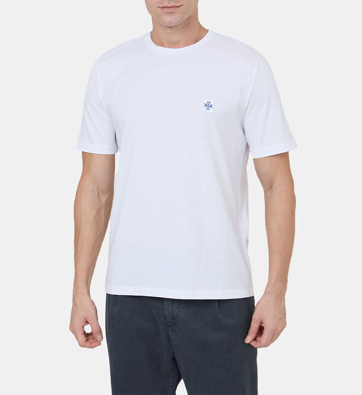 تيشيرت قطن بأكمام قصيرة بشعار العلامة تيشيرت قطن بأكمام قصيرة بشعار العلامة