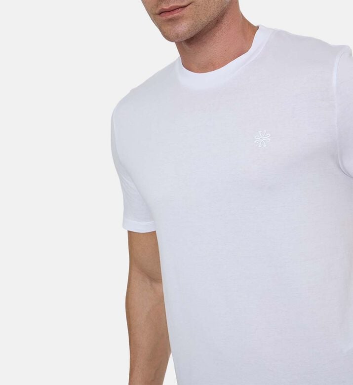 Cotton Logo-embroidery Crewneck T-shirt Cotton Logo-embroidery Crewneck T-shirt