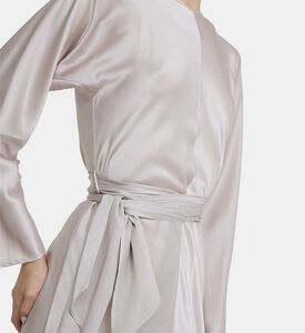 Silk Satin Sash Midi Dress Silk Satin Sash Midi Dress