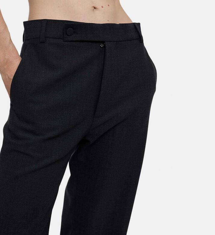 Plan C Button Closure Regular-fit Pants, Model View