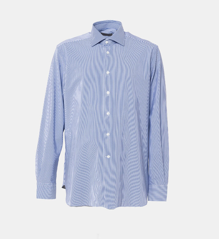 قميص بوبلين قطني مخطط