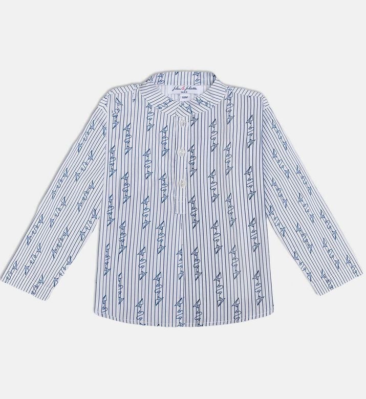 Jules and Juliette Paris Stripe-print Button Placket Shirt, Packshot View