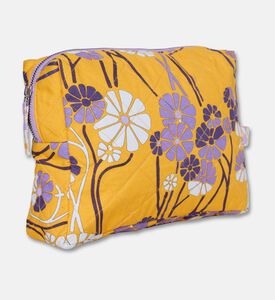 Karma on the Rocks Kiku Mustard Flora-print Medium Pouch, Packshot View