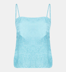 بلوزة جاكار بمربعات صغيرة