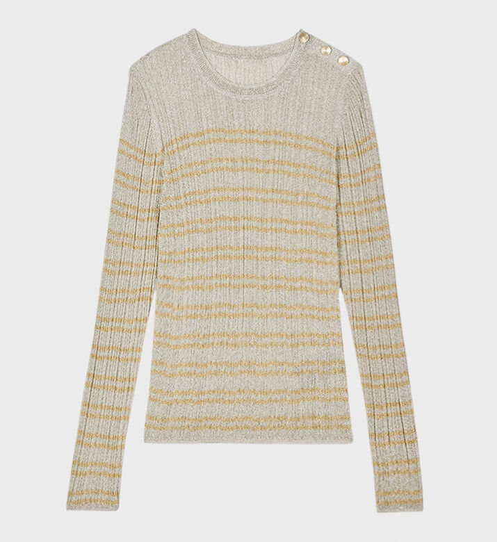 Zaig Striped Ribbed Knit Jumper