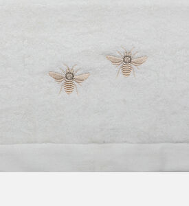Home Deco and More Bee Cotton Terry Towel, White, 50x100-cm, Packshot View