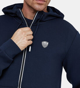 جاكيت بغطاء رأس وسحاب كامل