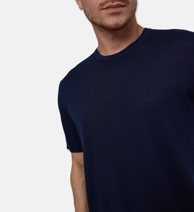 Corneliani Lightweight Virgin Wool Knit Shirt, Dark-blue, 54, Model View