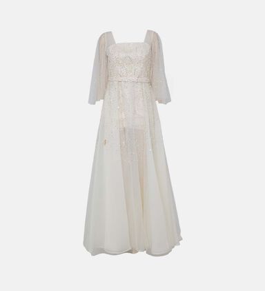 Sequins-embellishment Maxi Gown