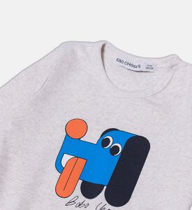 Bobo Choses Abstract Dog-print Shoulder Snaps Long-sleeve Bodysuit, Packshot View