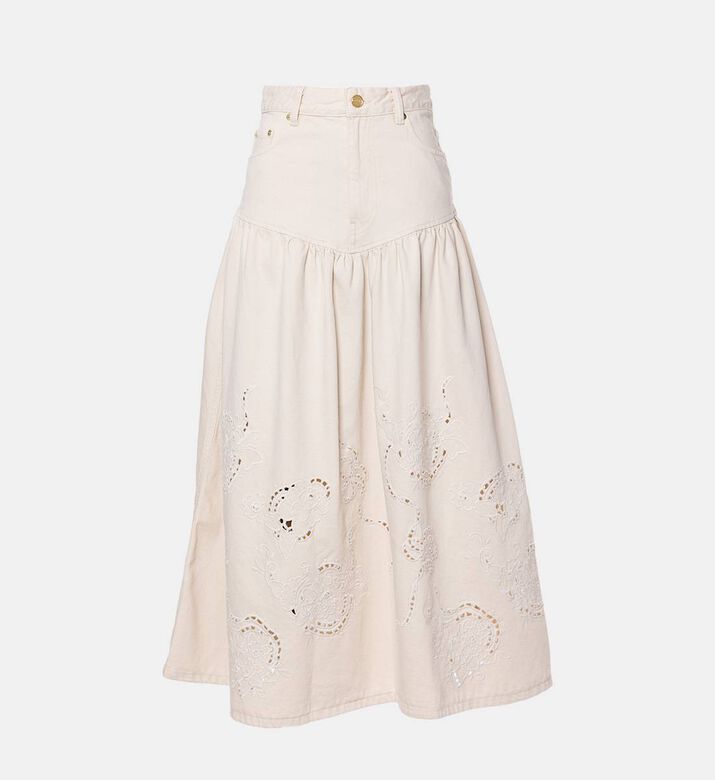 Ganni Skirt Broderie, Packshot View