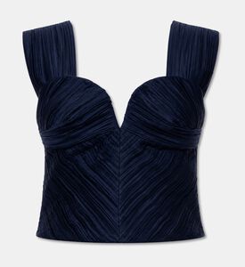 Cult Gaia Pleated Sweetheart Neck Top, Packshot View
