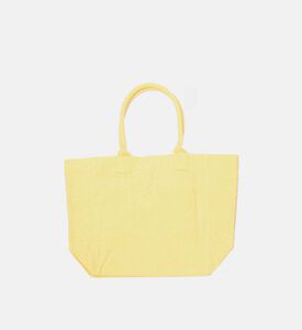 حقيبة يد واسعة مطرزة بشعار العلامة