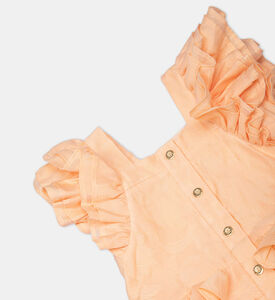 Button-up Ruffled Dress