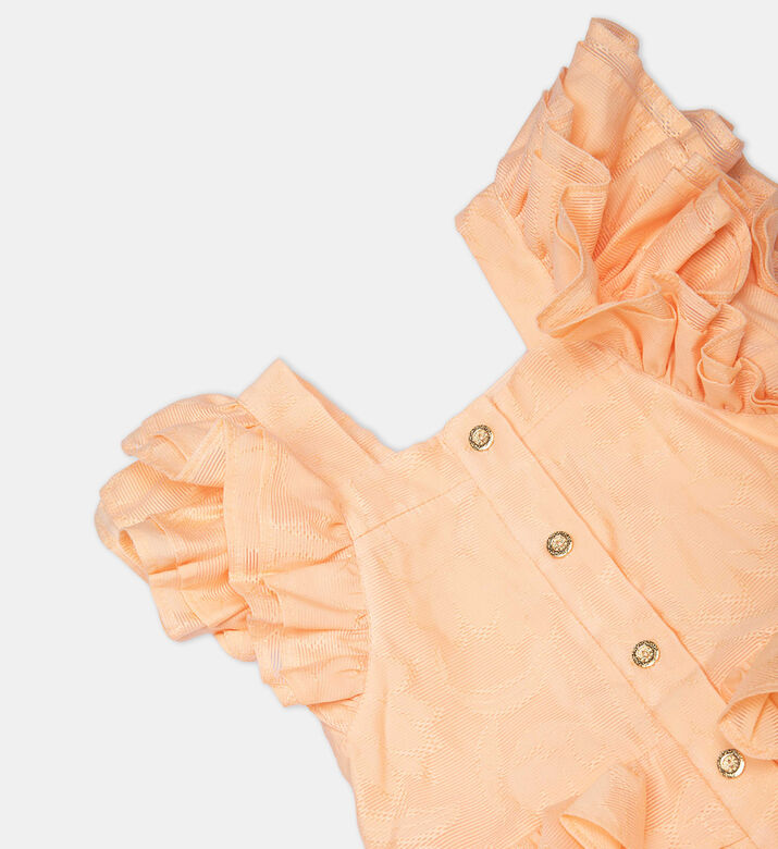 Button-up Ruffled Dress