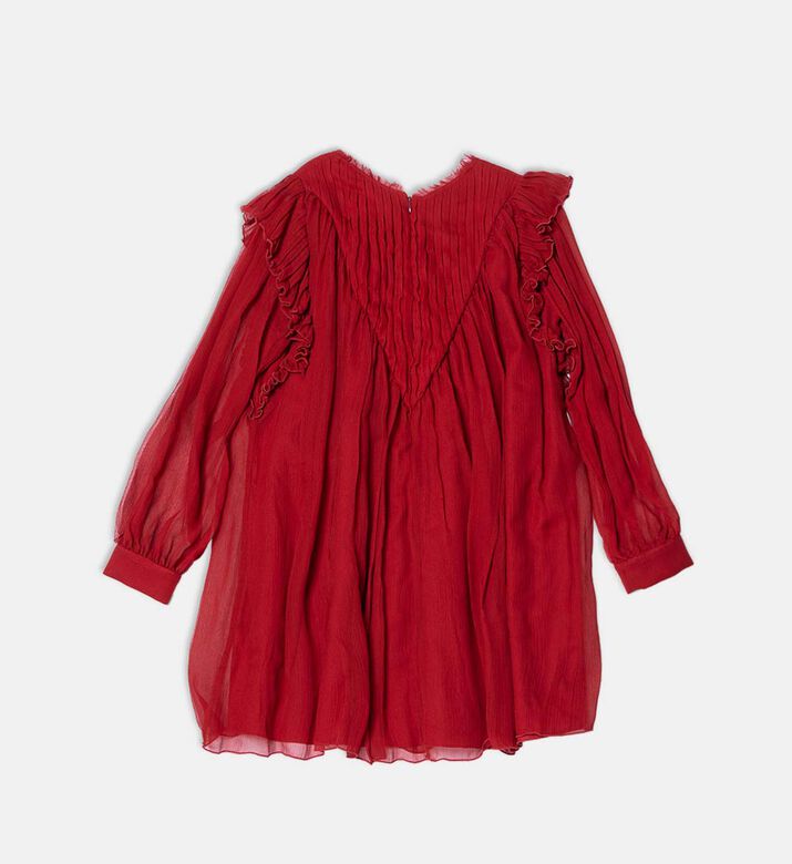 فستان بأكمام طويلة مطوي