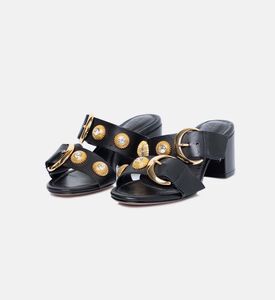 صندل جلد بكعب