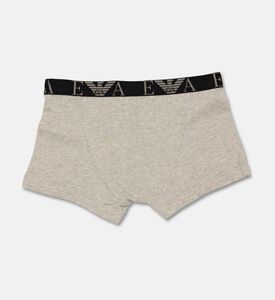 Emporio Armani Logo Elastic Waistband 3-pack Short-leg Boxers Set, Grey, Xl, Packshot View