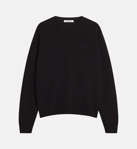 Knit Fox-embroidery Long-sleeve Sweater Knit Fox-embroidery Long-sleeve Sweater