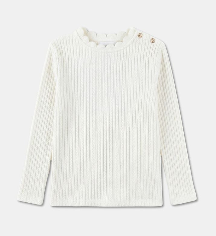 Jules & Juliette Paris Scalloped Collar Knit Top, Packshot View