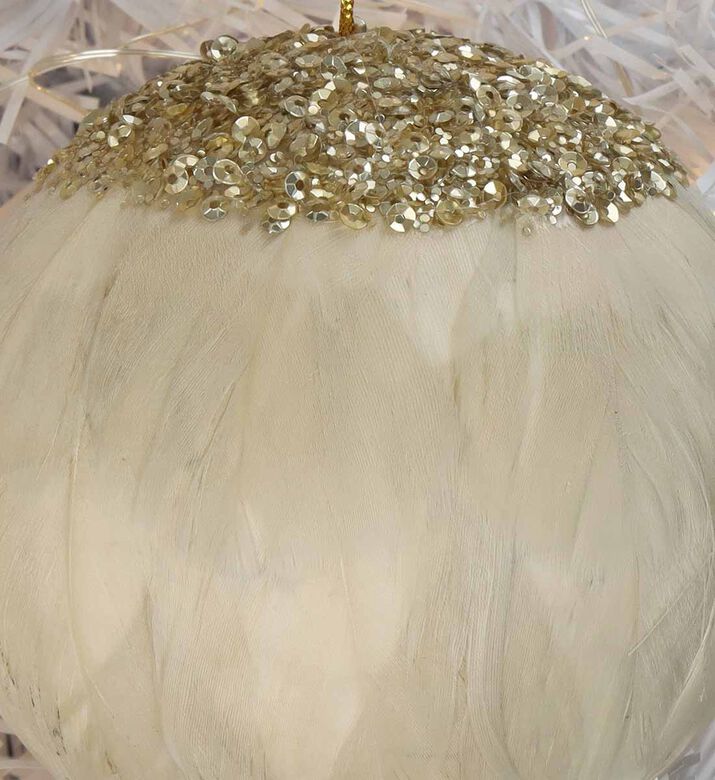 Ornament Ball Feather Ornament Ball Feather