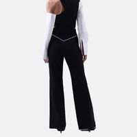 Boot Cut Crystal Crepe Trousers