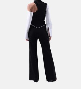 Boot Cut Crystal Crepe Trousers