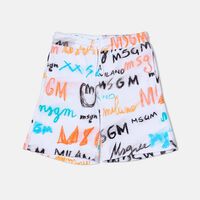 Logo Print Fleece Bermuda Shorts