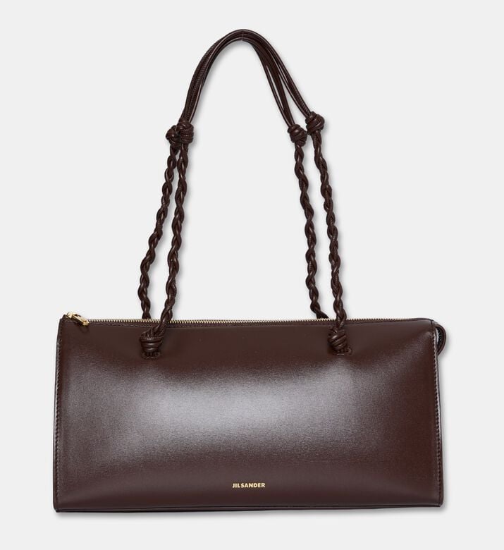 Jil Sander Tangle Tent Leather Shoulder Bag, Brown, Packshot View