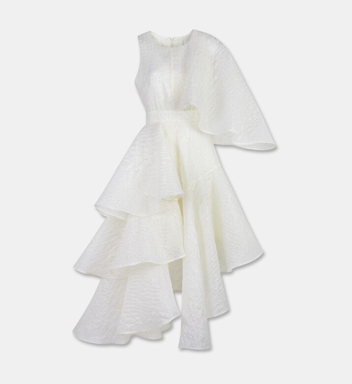 Poca and Poca Asymmetrical Layered Frills Dress, Packshot View