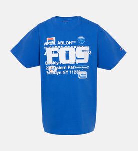 تيشيرت قطن بياقة دائرية بطبعة رسومات