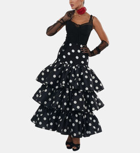Polka Dots Puffy Midi Dress Polka Dots Puffy Midi Dress