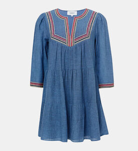 فستان سيانا قصير مطرز