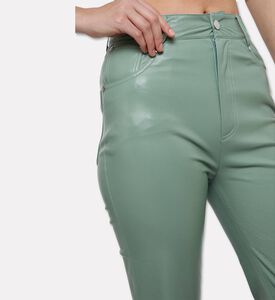 Nanushka Jacoba Faux Leather Wide-leg Trousers, Model View