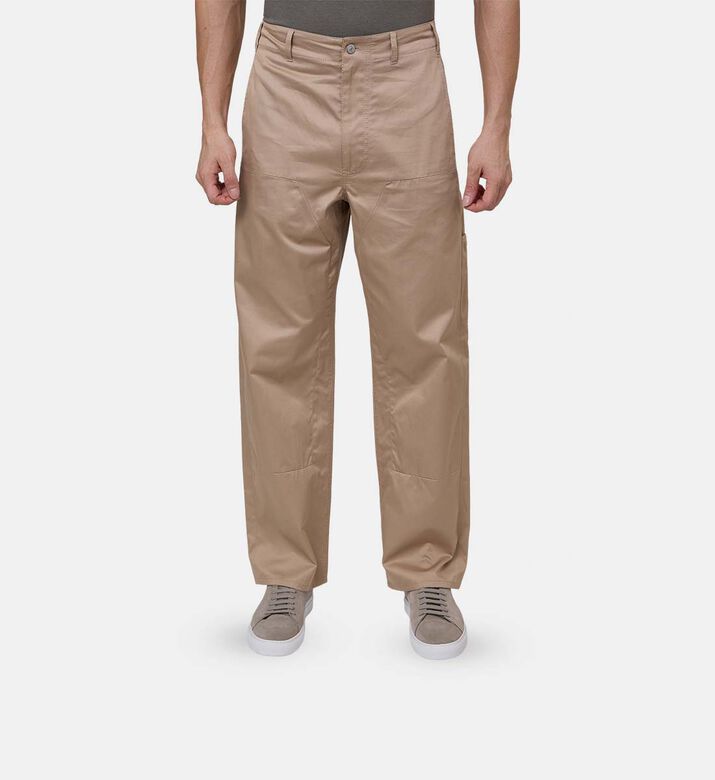 Button Closure Wide-leg Pants