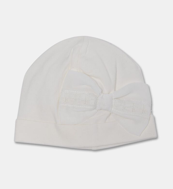 My First Collection Bow Lace Newborn Beanie Hat, Packshot View