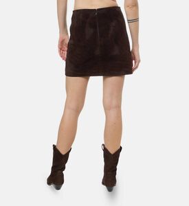 Zadig et Voltaire Suede Patch Pockets Mini Skirt, Model View