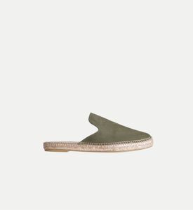 Ona-a Suede Leather Flat Mule Espadrille