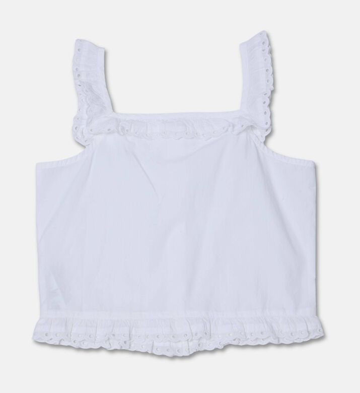 Michael Kors Ruffle-detail Button Closure Sleeveless Top, Packshot View