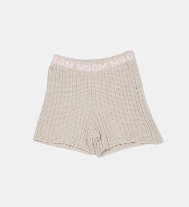 Cotton Logo Waistband Knit Short
