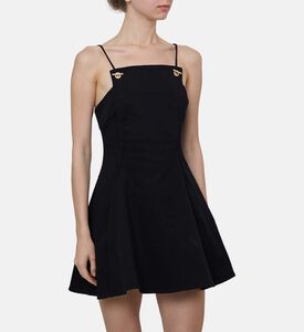 فستان قصير واسع بدون أكمام